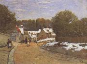 Alfred Sisley First Snow at Louveciennes Germany oil painting artist